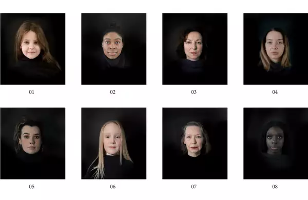 Headshots of eight different women and girls of different ages and backgrounds