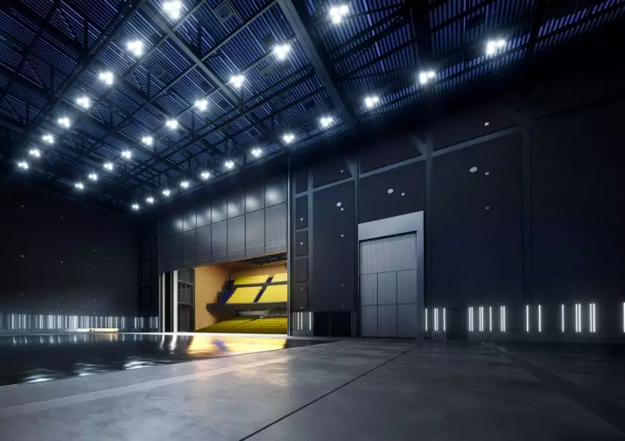 A render of the interior of Factory International