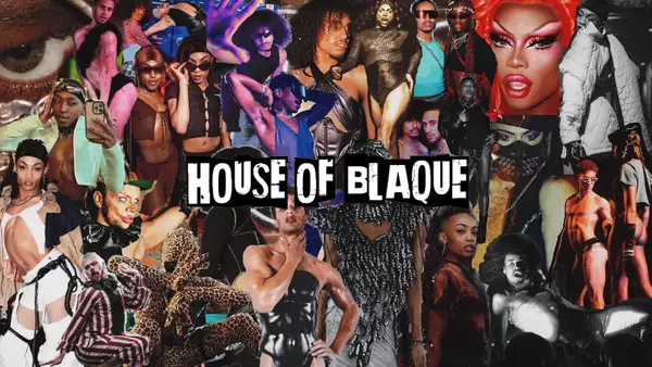 collage of photos from house of blaque, with the words 'house of blaque' in the centre