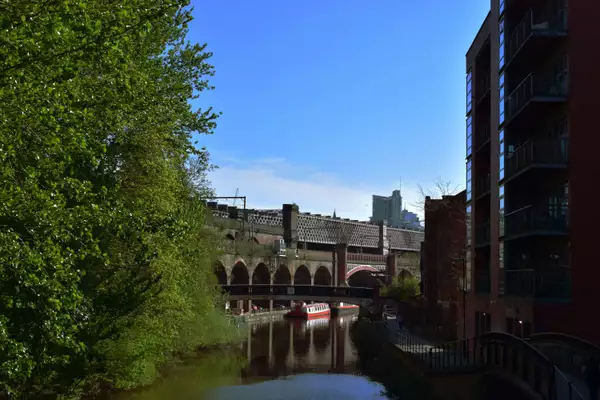 A Manchester canal and greenery