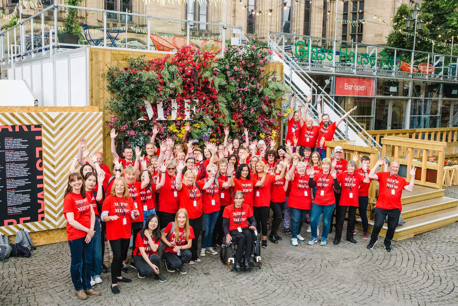 A group of volunteers at Manchester International Festival