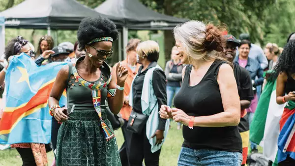 Photo of two people dancing