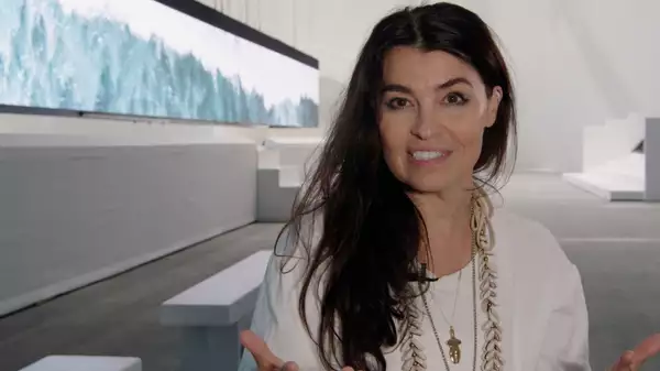 Es Devlin on the set of Free Your Mind