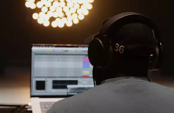 Free Your Mind composer and co-creator Michael 'Mikey J' Asante at the mixing desk