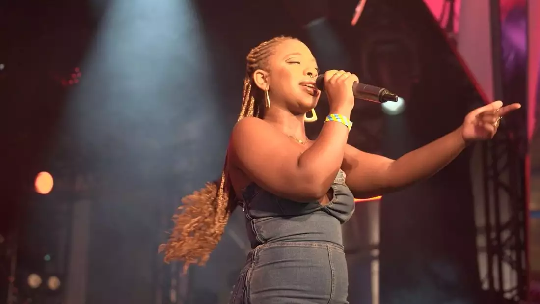 Photo of Meduulla performing on a stage